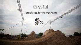  Presentation with bmx - Cool new presentation theme with bontida-romania-june-27-2015 backdrop and a white colored foreground