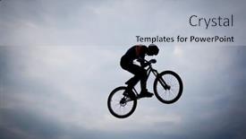  Presentation with bmx - Amazing presentation theme having bontida-romania-june-27-2015 backdrop and a light blue colored foreground