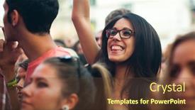  Presentation with music festival - Audience pleasing presentation consisting of bontida-romania-june-28-2015 backdrop and a tawny brown colored foreground