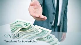  Presentation with envelope - Slides with bonus - man in suit taking background and a light blue colored foreground