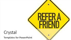  Presentation with bonus - Audience pleasing presentation theme consisting of bonus - refer a friend sign isolated backdrop and a white colored foreground