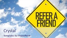  Presentation with bonus - Beautiful presentation design featuring bonus - refer a friend sign backdrop and a light blue colored foreground