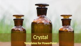  Presentation with bottle - Presentation theme enhanced with booden board and green background and a tawny brown colored foreground