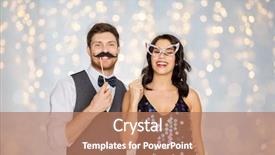  Presentation with party lights - Cool new theme with booh - celebration fun and holidays concept backdrop and a coral colored foreground