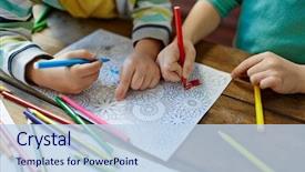  Presentation with mandala - Beautiful PPT theme featuring book - close-up shot of two pairs backdrop and a light blue colored foreground