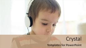  Presentation with sweet - Audience pleasing PPT theme consisting of baby haging book - sweet toddler boy using tablet backdrop and a  colored foreground