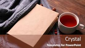  Presentation with tea cup - Audience pleasing slides consisting of book-a-cup-of-tea backdrop and a tawny brown colored foreground