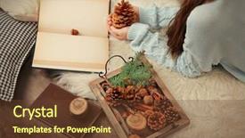  Presentation with hindu holy book - Presentation theme consisting of book and basket of evergreen background and a tawny brown colored foreground