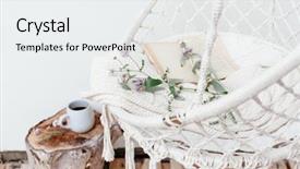  Presentation with summer flowers - PPT layouts with book and flowers cozy place background and a sky blue colored foreground