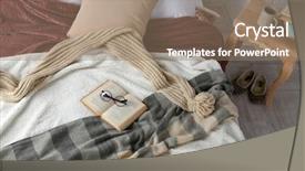  Presentation with book glasses - Beautiful presentation theme featuring book and glasses on bed close-up backdrop and a coral colored foreground