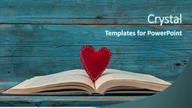  Presentation with heart book - PPT layouts consisting of  background and a  colored foreground