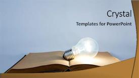  Presentation with flip book - Amazing theme having book and light bulb backdrop and a light blue colored foreground
