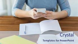  Presentation with high school - Beautiful theme featuring book and notebook at home backdrop and a  colored foreground