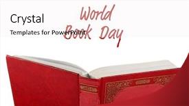  Presentation with diabetes world day - Presentation theme enhanced with book and world book day background and a sky blue colored foreground