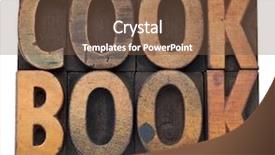  Presentation with vintage book - Beautiful PPT theme featuring book antique - cookbook - isolated word backdrop and a tawny brown colored foreground