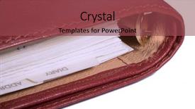  Presentation with notebook - Beautiful slide set featuring book bind - closeup of blank notebook backdrop and a violet colored foreground