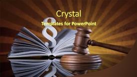 Presentation with court gavel - Slide set featuring book-court-gavel-law-theme background and a tawny brown colored foreground