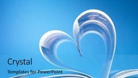  Presentation with heart book - Beautiful theme featuring education metaphor - pages of a book curved backdrop and a light blue colored foreground