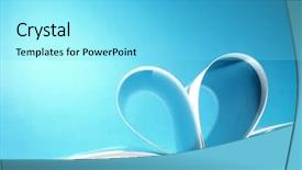  Presentation with heart book - Slide set enhanced with book curved into a heart background and a arctic colored foreground