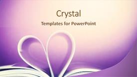  Presentation with heart book - PPT theme having hearts church - pages of a book curved background and a cream colored foreground