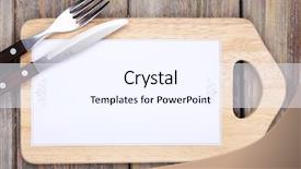  Presentation with paper cutting - Slide set consisting of book design - cutting board with menu sheet background and a sky blue colored foreground