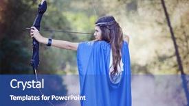  Presentation with fairy tale - Audience pleasing slide deck consisting of book fables - mystery fairy tale woman backdrop and a teal colored foreground