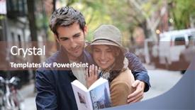  Presentation with trusted guide - PPT layouts enhanced with book in greenwich village nyc background and a violet colored foreground