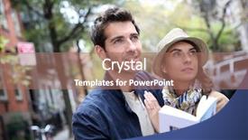  Presentation with tv guide - Slide deck consisting of book in greenwich village nyc background and a coral colored foreground