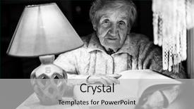  Presentation with black woman - Audience pleasing theme consisting of book in the night light backdrop and a  colored foreground