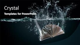  Presentation with water - Slides having book-in-water-mixed-media background and a black colored foreground