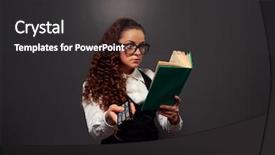  Presentation with book - Amazing slide set having book is much more interesting backdrop and a  colored foreground