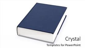  Presentation with book - Slides having book isolated on the white background and a white colored foreground