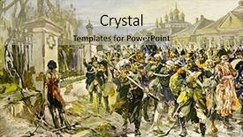  Presentation with world war - Presentation theme consisting of book leo tolstoy war background and a mint green colored foreground