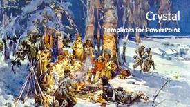  Presentation with artist - Theme consisting of book leo tolstoy war background and a ocean colored foreground