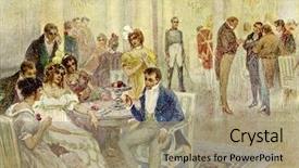  Presentation with talk - Presentation enhanced with book leo tolstoy war background and a coral colored foreground