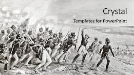  Presentation with artist - Slides consisting of book leo tolstoy war background and a light gray colored foreground