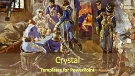  Presentation with dinner - Slide deck with book leo tolstoy war background and a tawny brown colored foreground