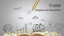  Presentation with story book fantasy - Colorful presentation theme enhanced with book of fantasy stories reading backdrop and a light gray colored foreground