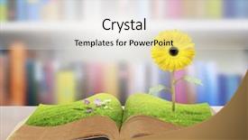  Presentation with fantasy - Slides featuring book of fantasy stories background and a light gray colored foreground