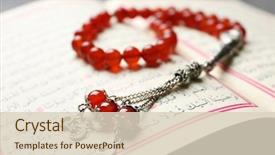  Presentation with prayer - Beautiful theme featuring book of muslims and prayer backdrop and a soft green colored foreground