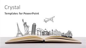  Presentation with travel japan - Beautiful slide set featuring book-of-travel-japan-france backdrop and a white colored foreground