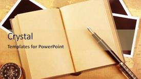  Presentation with treasure map - Colorful presentation enhanced with book on a treasure map backdrop and a blonde colored foreground