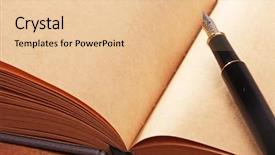  Presentation with treasure map - Audience pleasing presentation theme consisting of book on a treasure map backdrop and a lemonade colored foreground