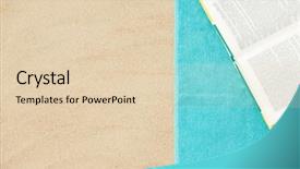  Presentation with travel - Amazing slides having book on blue beach towel backdrop and a lemonade colored foreground