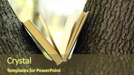  Presentation with tree - Amazing presentation design having book on tree close-up backdrop and a tawny brown colored foreground