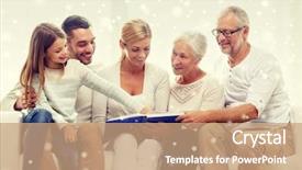  Presentation with family photo - Audience pleasing slide deck consisting of book or photo album backdrop and a coral colored foreground