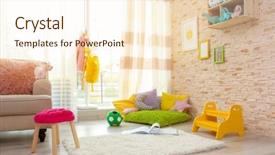  Presentation with soft white flower - Slide deck consisting of book rack - modern room interior with soft background and a cream colored foreground