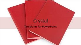  Presentation with white blank notebook silver - Cool new presentation theme with book red - three blank passports isolated backdrop and a red colored foreground