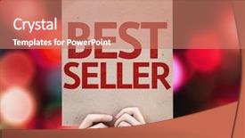  Presentation with best - Amazing presentation theme having book review - best seller card with colorful backdrop and a coral colored foreground