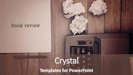  Presentation with review - Colorful presentation theme enhanced with book review message backdrop and a violet colored foreground